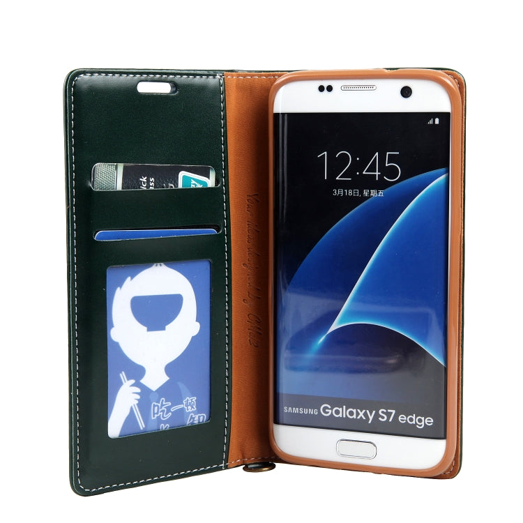 For Galaxy S7 Edge CMai2 Legend of Xingyue Series Denim Texture Horizontal Flip Leather Case with Holder & Card Slots & Photo Frame & Hand Strap