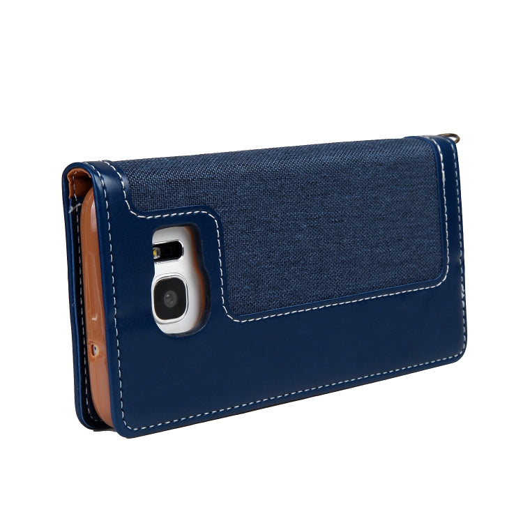 For Galaxy S7 Edge CMai2 Legend of Xingyue Series Denim Texture Horizontal Flip Leather Case with Holder & Card Slots & Photo Frame & Hand Strap