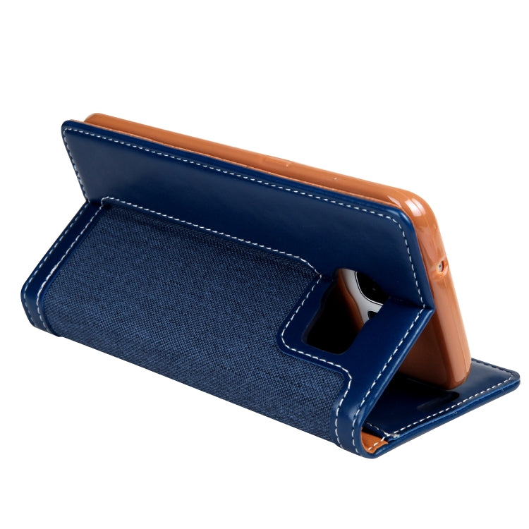 For Galaxy S7 Edge CMai2 Legend of Xingyue Series Denim Texture Horizontal Flip Leather Case with Holder & Card Slots & Photo Frame & Hand Strap