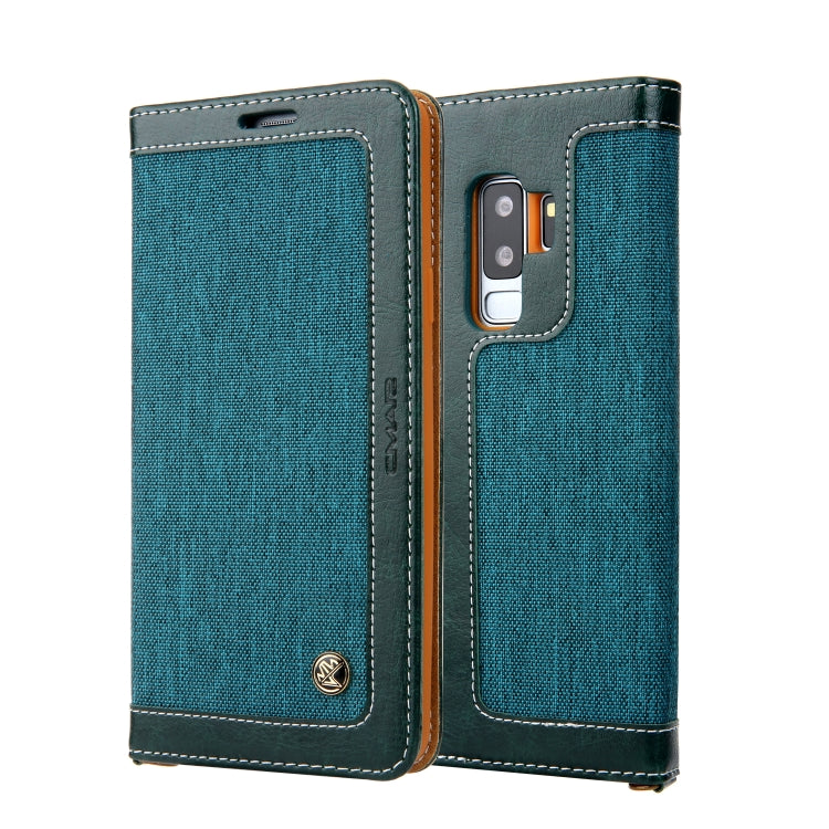 For Galaxy S9+ CMai2 Legend of Xingyue Series Denim Texture Horizontal Flip Leather Case with Holder & Card Slots & Photo Frame & Hand Strap