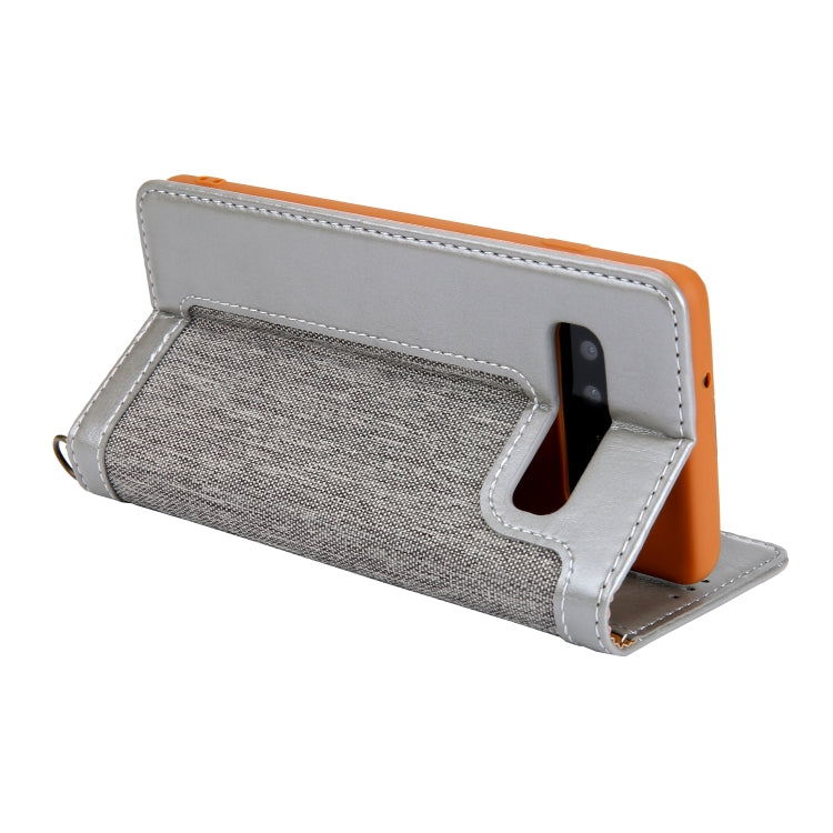 For Galaxy S10 CMai2 Legend of Xingyue Series Denim Texture Horizontal Flip Leather Case with Holder & Card Slots & Photo Frame & Hand Strap