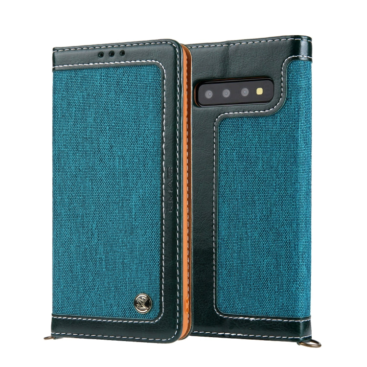For Galaxy S10 CMai2 Legend of Xingyue Series Denim Texture Horizontal Flip Leather Case with Holder & Card Slots & Photo Frame & Hand Strap
