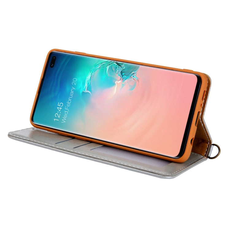 For Galaxy S10+ CMai2 Legend of Xingyue Series Denim Texture Horizontal Flip Leather Case with Holder & Card Slots & Photo Frame & Hand Strap