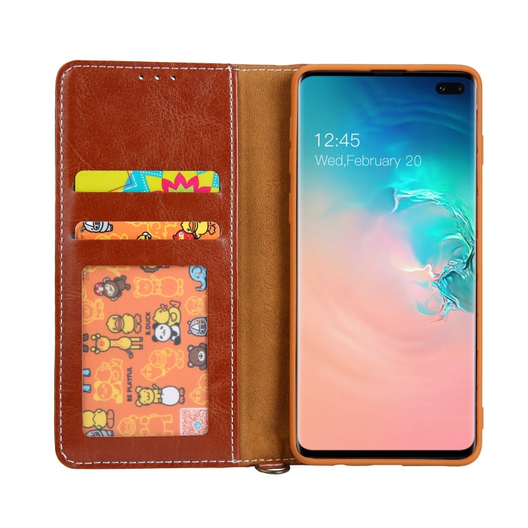 For Galaxy S10+ CMai2 Legend of Xingyue Series Denim Texture Horizontal Flip Leather Case with Holder & Card Slots & Photo Frame & Hand Strap