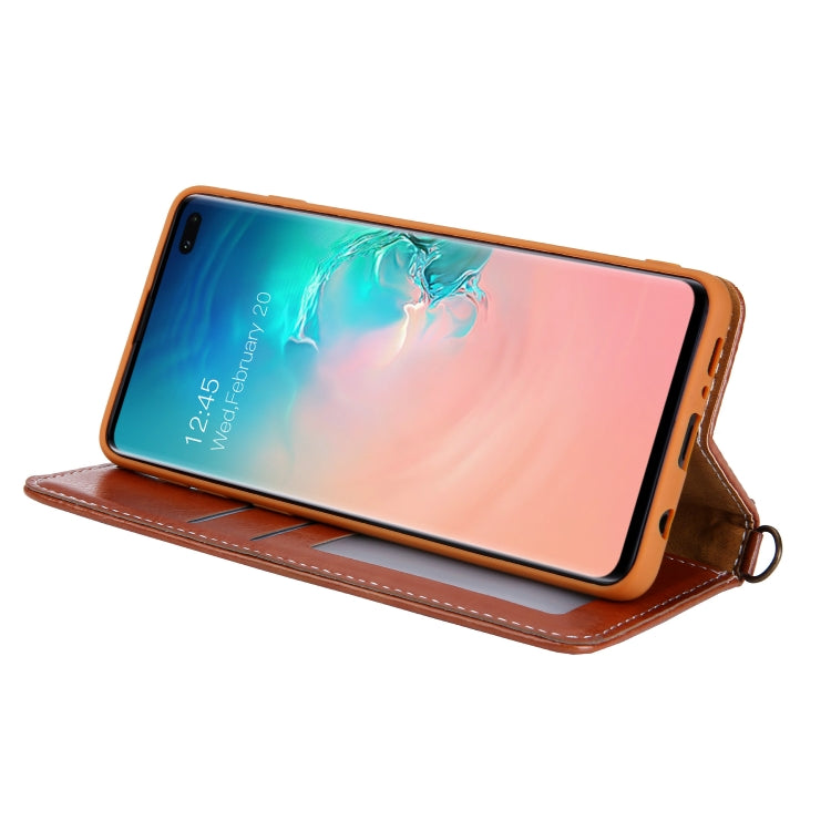 For Galaxy S10+ CMai2 Legend of Xingyue Series Denim Texture Horizontal Flip Leather Case with Holder & Card Slots & Photo Frame & Hand Strap