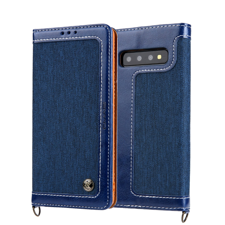 For Galaxy S10+ CMai2 Legend of Xingyue Series Denim Texture Horizontal Flip Leather Case with Holder & Card Slots & Photo Frame & Hand Strap