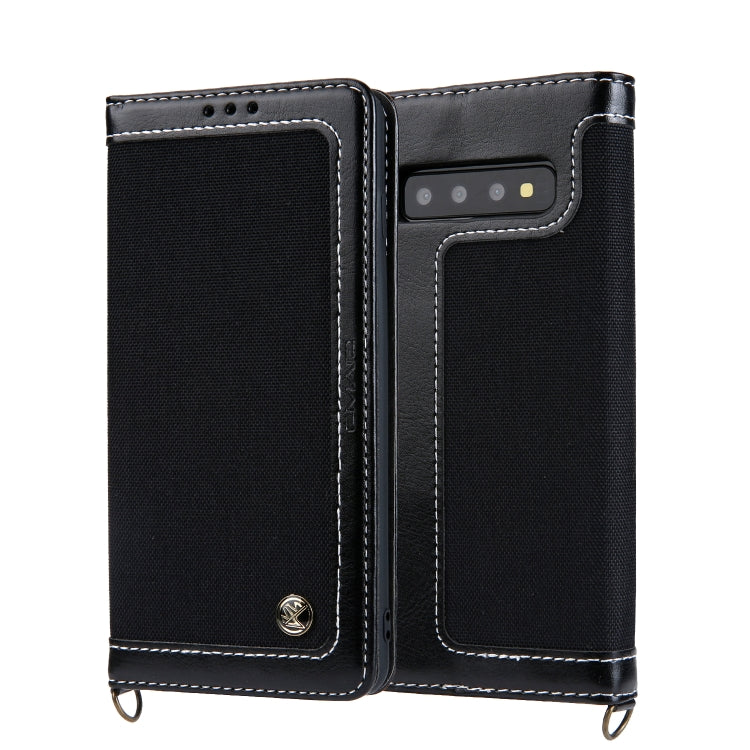 For Galaxy S10+ CMai2 Legend of Xingyue Series Denim Texture Horizontal Flip Leather Case with Holder & Card Slots & Photo Frame & Hand Strap