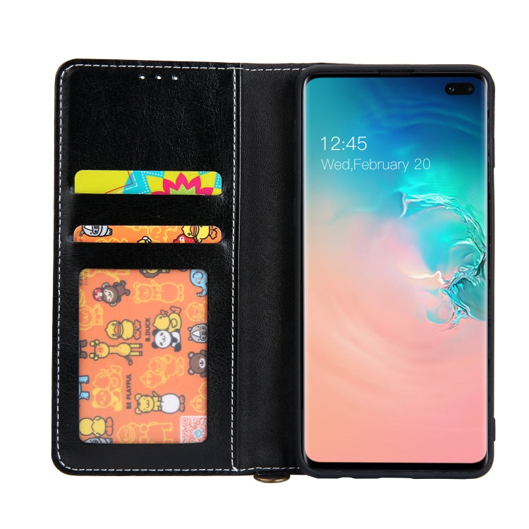 For Galaxy S10+ CMai2 Legend of Xingyue Series Denim Texture Horizontal Flip Leather Case with Holder & Card Slots & Photo Frame & Hand Strap