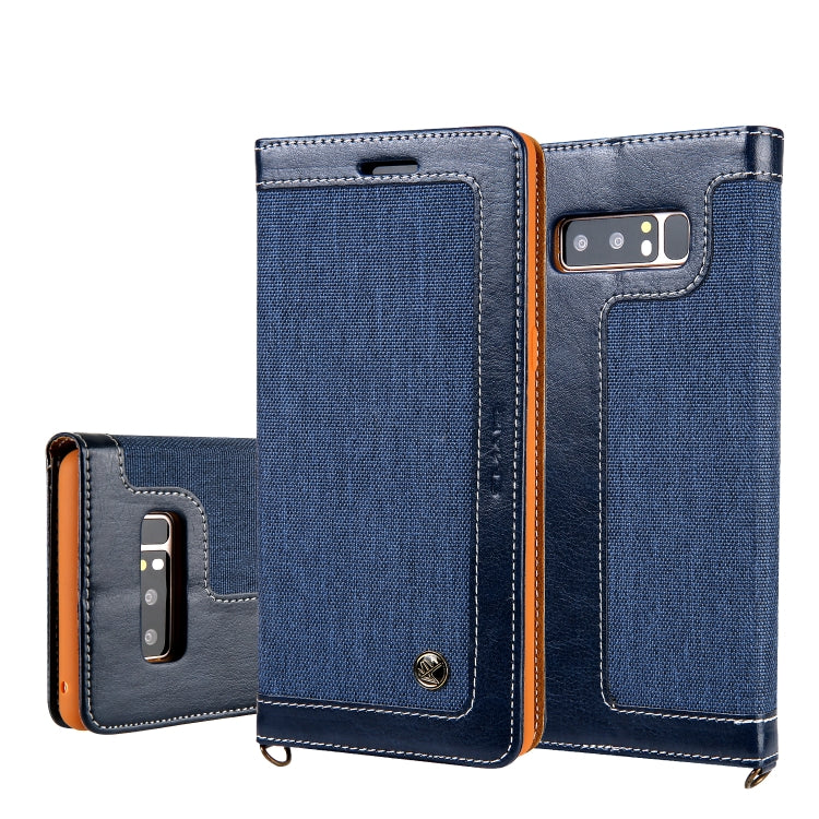 For Galaxy Note8 CMai2 Legend of Xingyue Series Denim Texture Horizontal Flip Leather Case with Holder & Card Slots & Photo Frame & Hand Strap