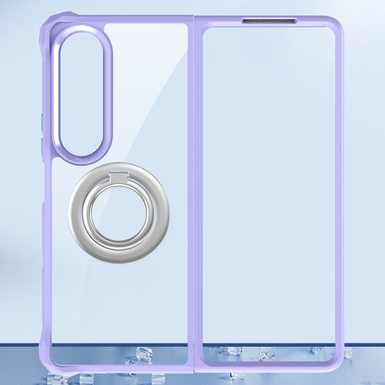 For Samsung Galaxy Z Fold4 Water Cube High Permeability Space Phone Case with Invisible Holder
