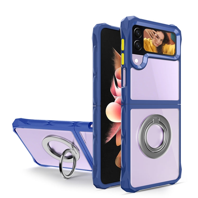 For Samsung Galaxy Z Flip4 Water Cube High Permeability Space Phone Case with Invisible Holder