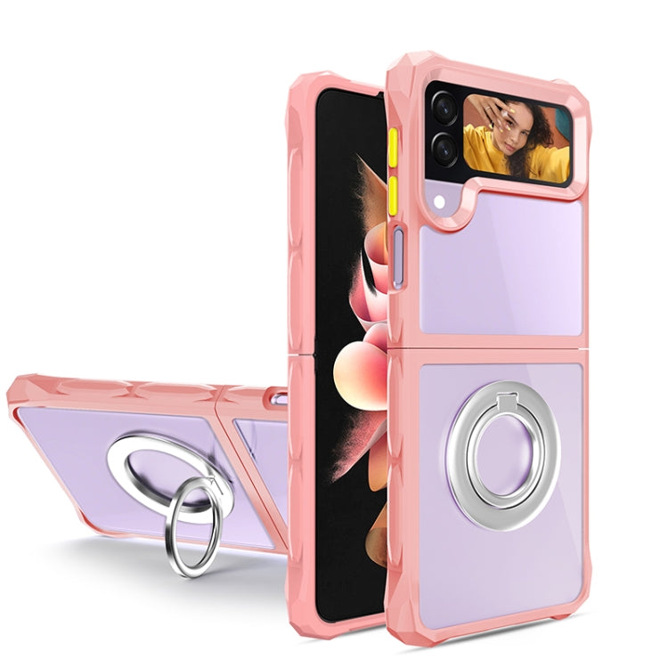 For Samsung Galaxy Z Flip4 Water Cube High Permeability Space Phone Case with Invisible Holder