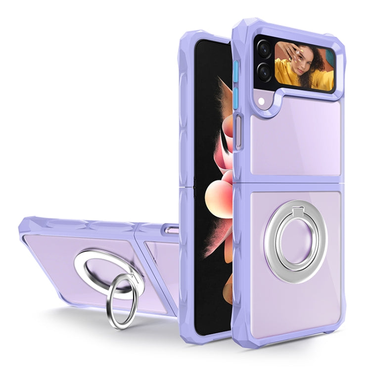 For Samsung Galaxy Z Flip4 Water Cube High Permeability Space Phone Case with Invisible Holder