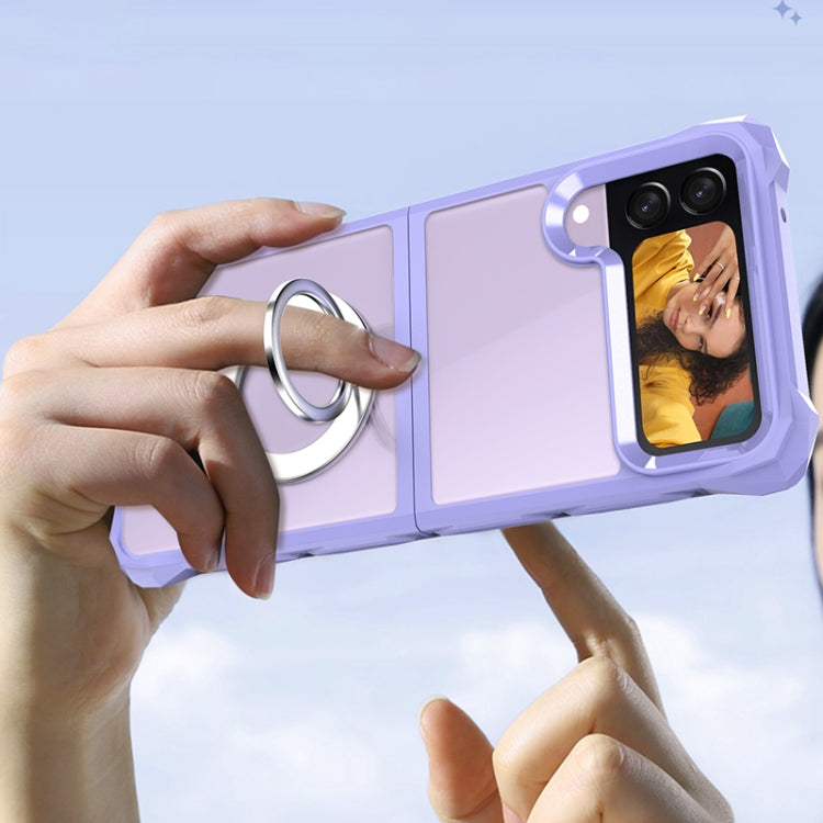 For Samsung Galaxy Z Flip4 Water Cube High Permeability Space Phone Case with Invisible Holder