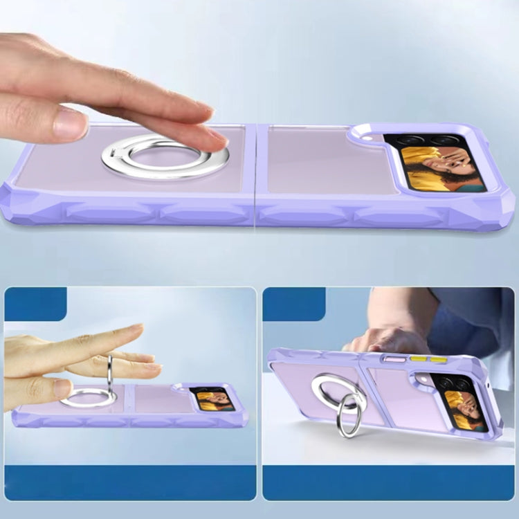 For Samsung Galaxy Z Flip4 Water Cube High Permeability Space Phone Case with Invisible Holder