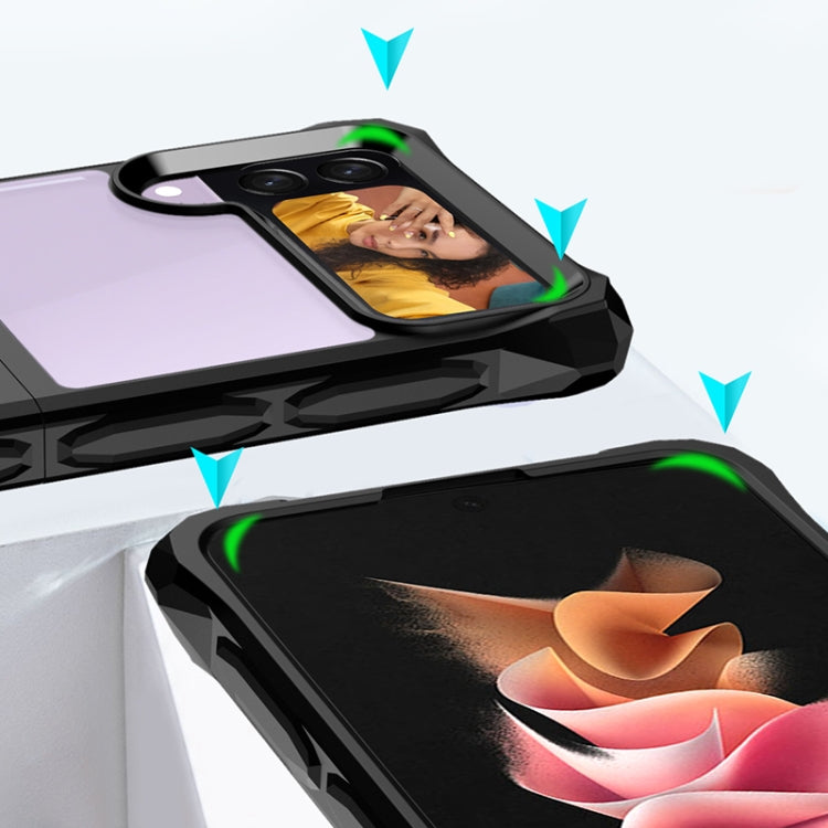 For Samsung Galaxy Z Flip4 Water Cube High Permeability Space Phone Case with Invisible Holder