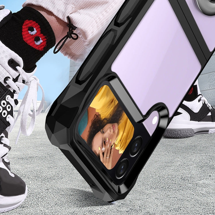 For Samsung Galaxy Z Flip4 Water Cube High Permeability Space Phone Case with Invisible Holder