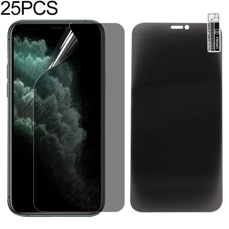 For iPhone 11 Pro / XS / X For iPhone 11 Pro / XS 25pcs 0.1mm 2.5D Full Cover Anti-spy Screen Protector Explosion-proof Hydrogel Film
