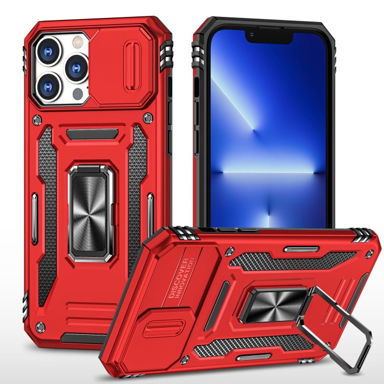 For iPhone 12 Pro Armor PC + TPU Camera Shield Phone Case