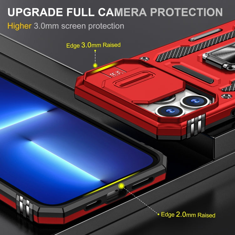 For iPhone 12 Pro Armor PC + TPU Camera Shield Phone Case