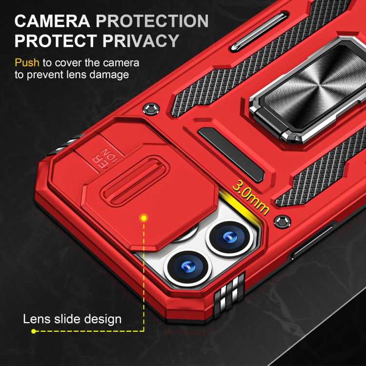 For iPhone 12 Pro Armor PC + TPU Camera Shield Phone Case