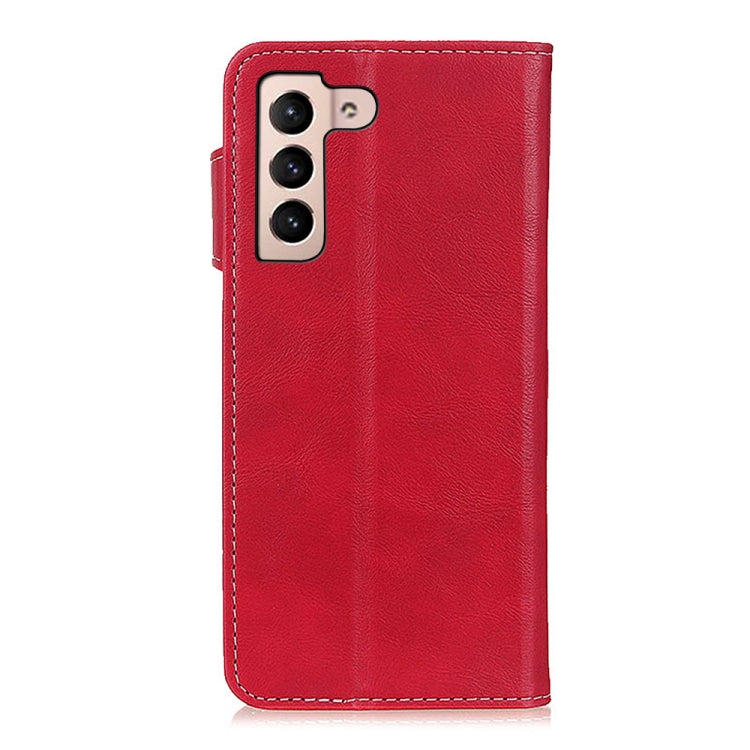 For Samsung Galaxy S23 S-Type Stitching Calf Texture Leather Phone Case