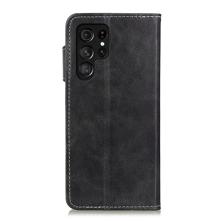 For Samsung Galaxy S23 Ultra S-Type Stitching Calf Texture Leather Phone Case