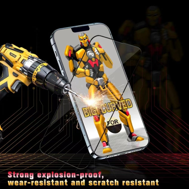 For iPhone 13 HD Big Curved Armor Tempered Glass Film