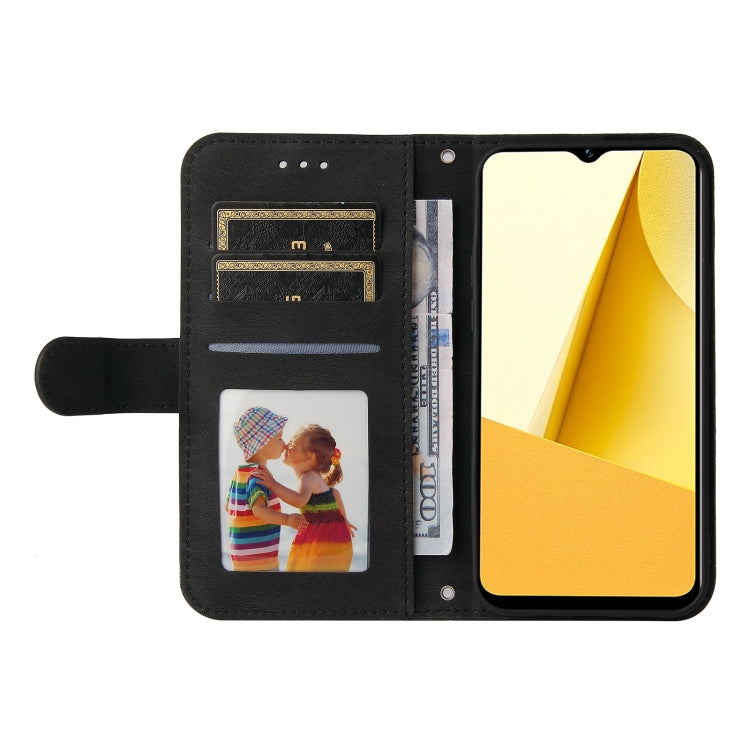 For vivo Y16 / Y02s Skin Feel Life Tree Metal Button Leather Phone Case