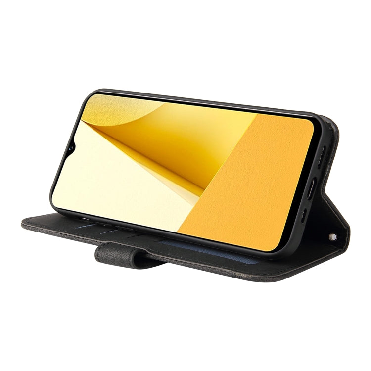 For vivo Y16 / Y02s Skin Feel Life Tree Metal Button Leather Phone Case