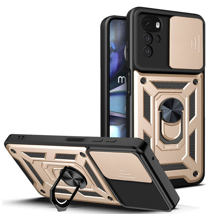 For Motorola Moto G22 Sliding Camera Cover TPU+PC Phone Case
