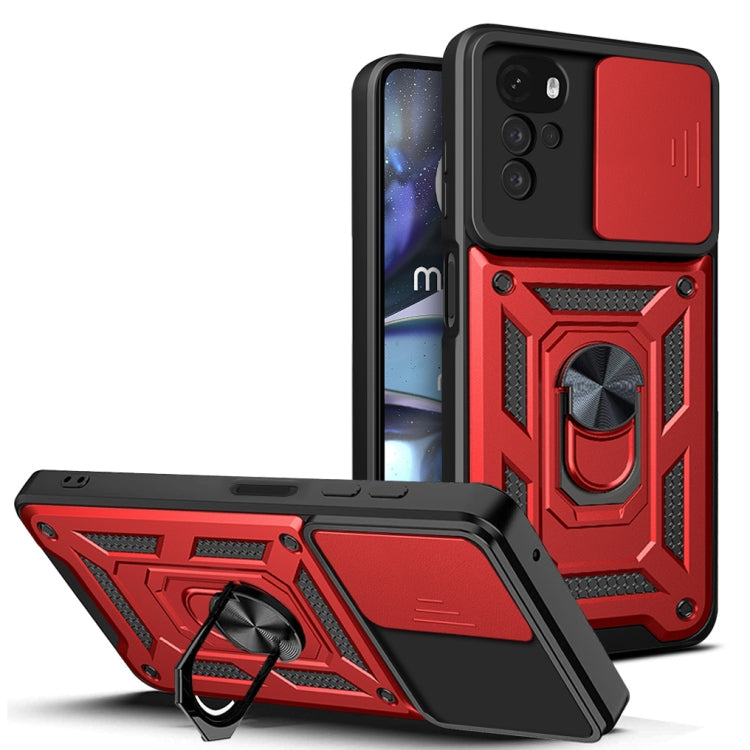 For Motorola Moto G22 Sliding Camera Cover TPU+PC Phone Case