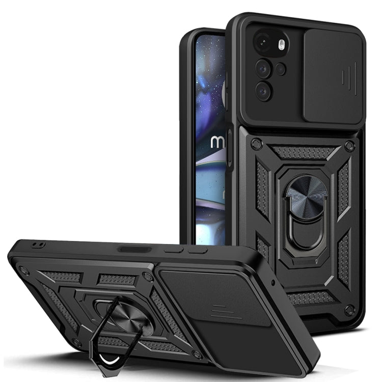 For Motorola Moto G22 Sliding Camera Cover TPU+PC Phone Case