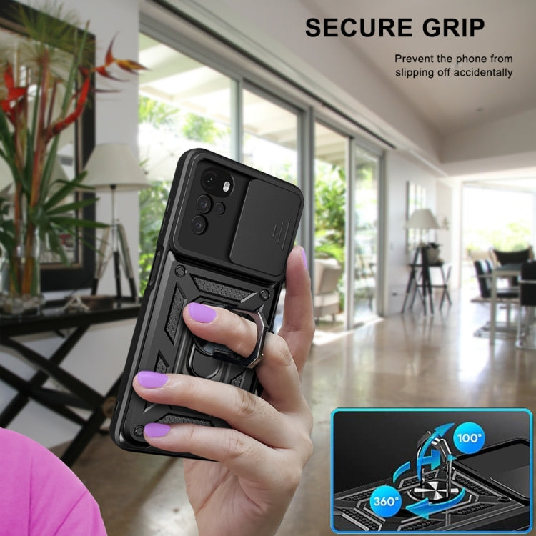 For Motorola Moto G22 Sliding Camera Cover TPU+PC Phone Case