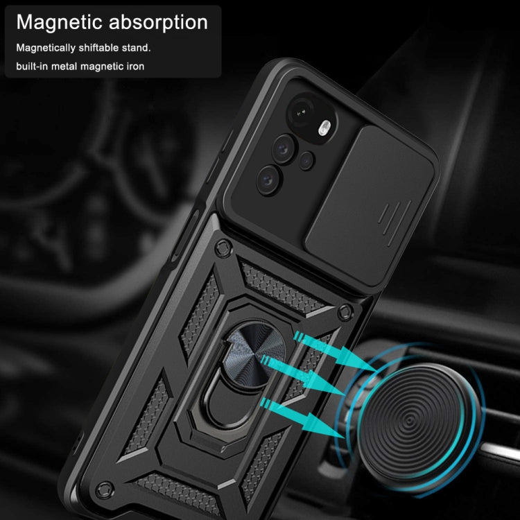 For Motorola Moto G22 Sliding Camera Cover TPU+PC Phone Case