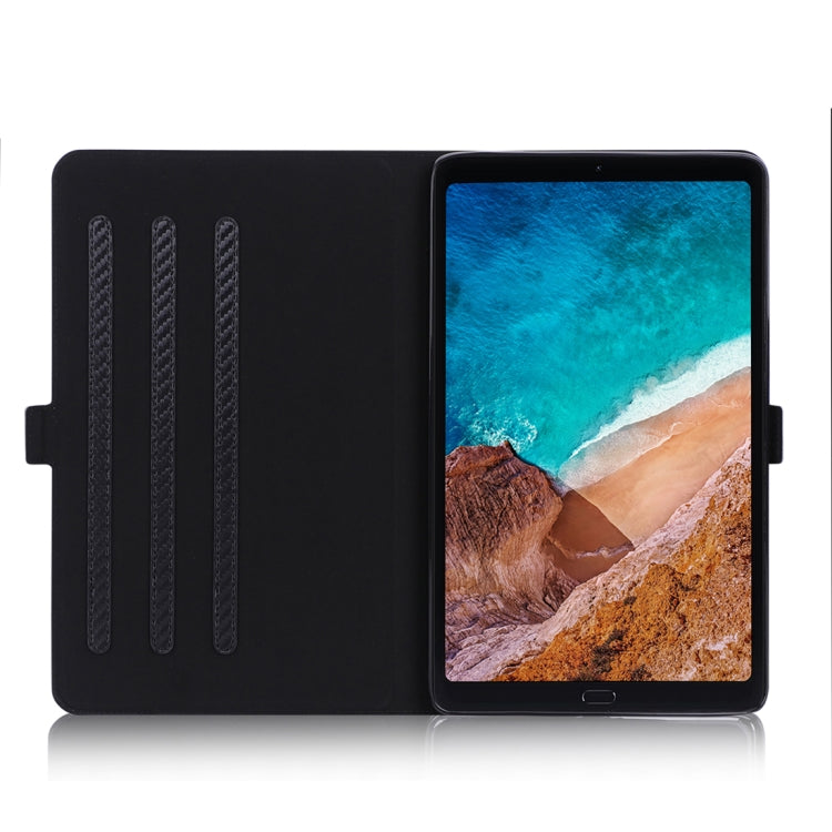WY-1595A For Xiaomi Mi Pad 4 Plus / 10.1 inch 2018 Ultra-thin Carbon Fiber PU Leather Tablet PC Protective Cover with Multi-position Bracket Function