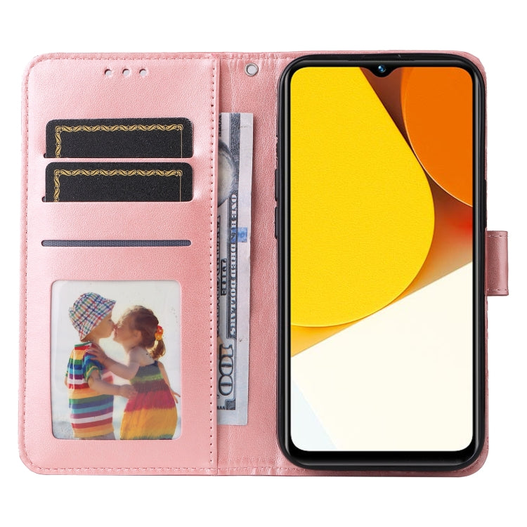 For vivo Y35 4G / Y22s / Y22 Embossed Sunflower Leather Phone Case