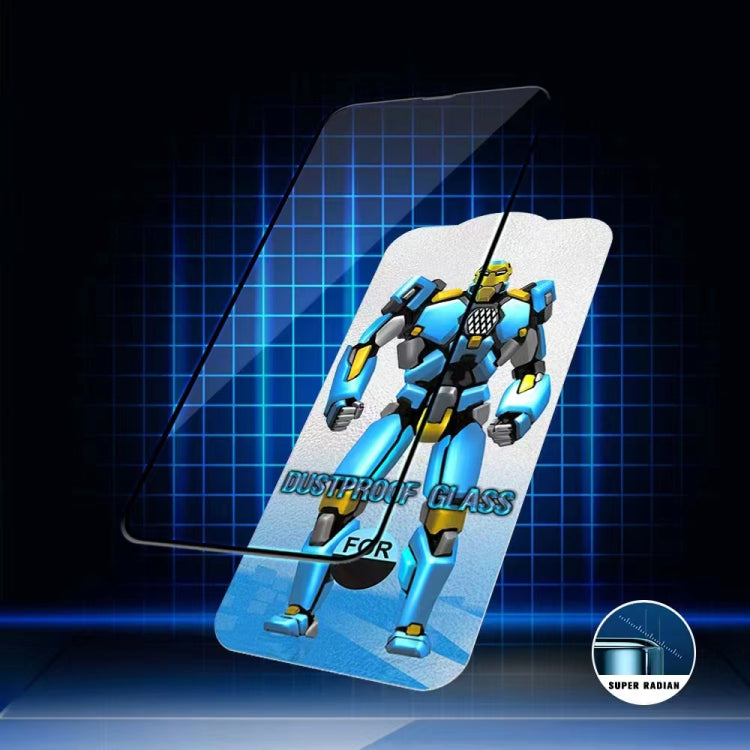 For iPhone 13 HD Dust-proof Armor Tempered Glass Film