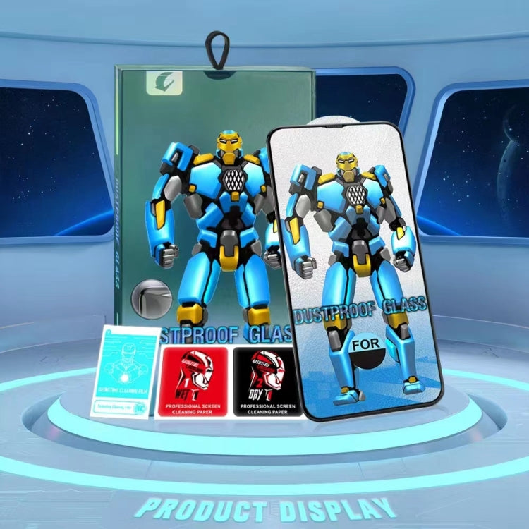 For iPhone 13 HD Dust-proof Armor Tempered Glass Film