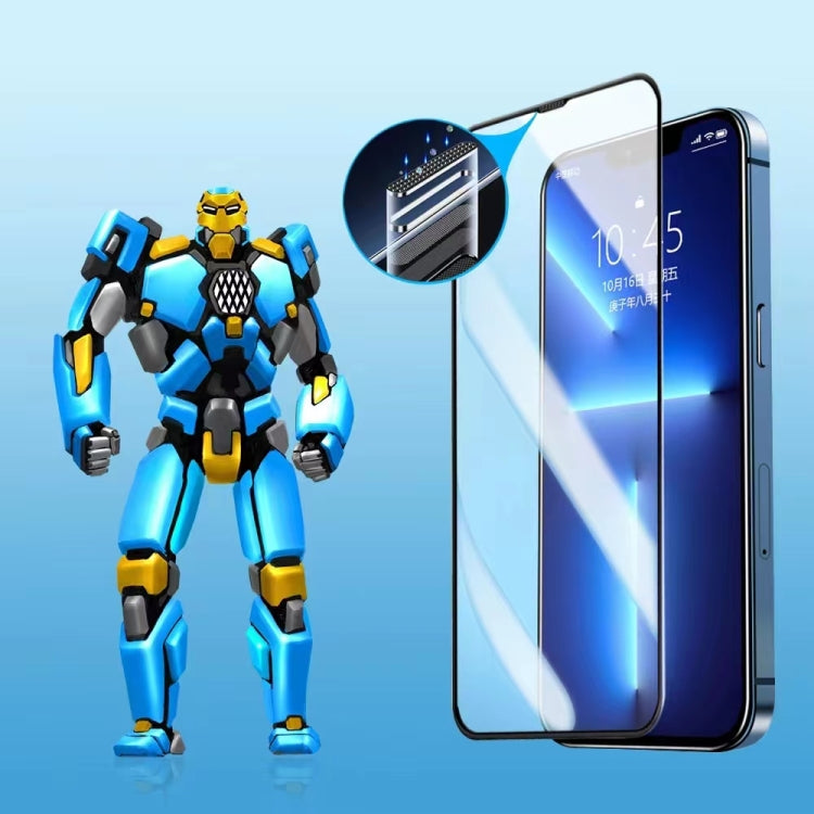 For iPhone 13 Pro Max HD Dust-proof Armor Tempered Glass Film