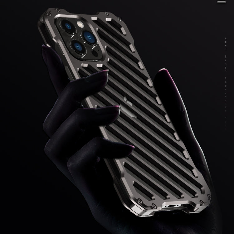 For iPhone 14 R-JUST Breathable Armor Phone Case(Silver Grey)
