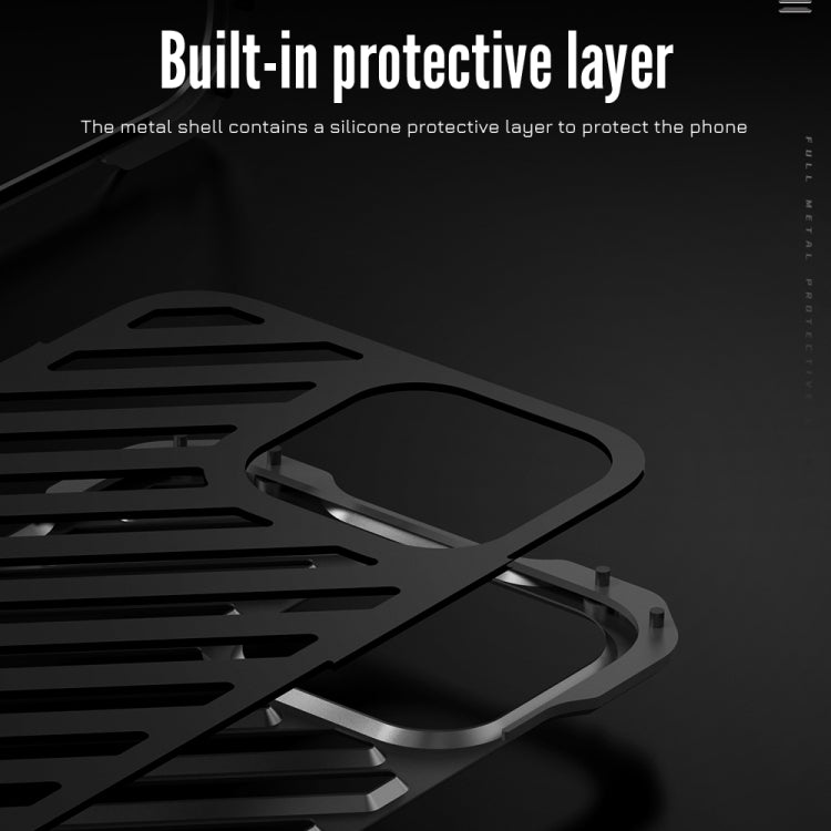 For iPhone 14 R-JUST Breathable Armor Phone Case(Silver Grey)