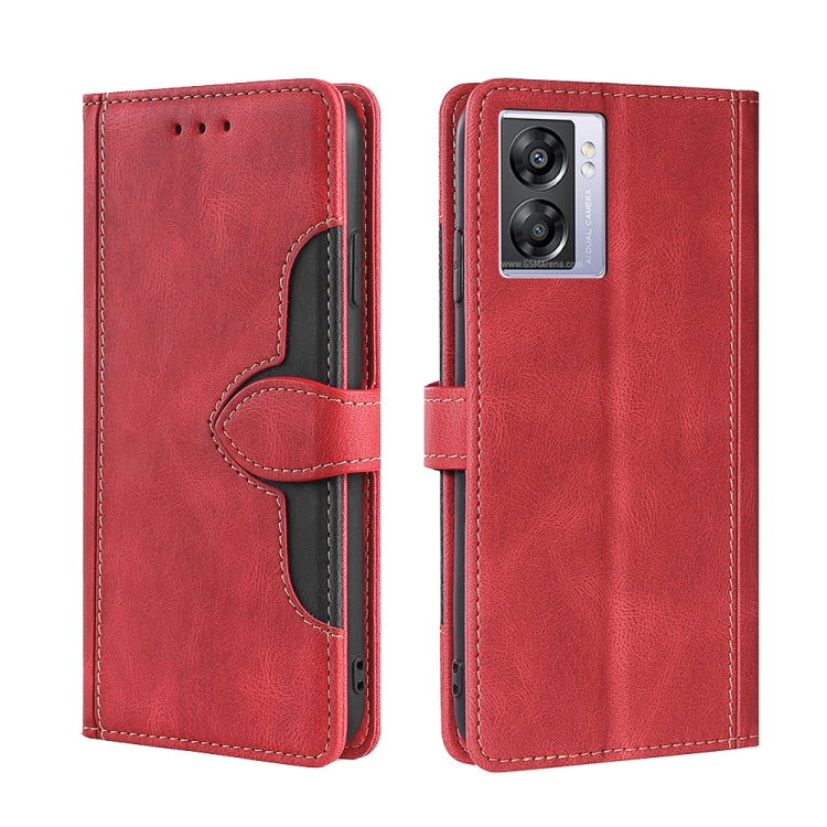 For OPPO K10 5G Global Skin Feel Magnetic Buckle Leather Phone Case