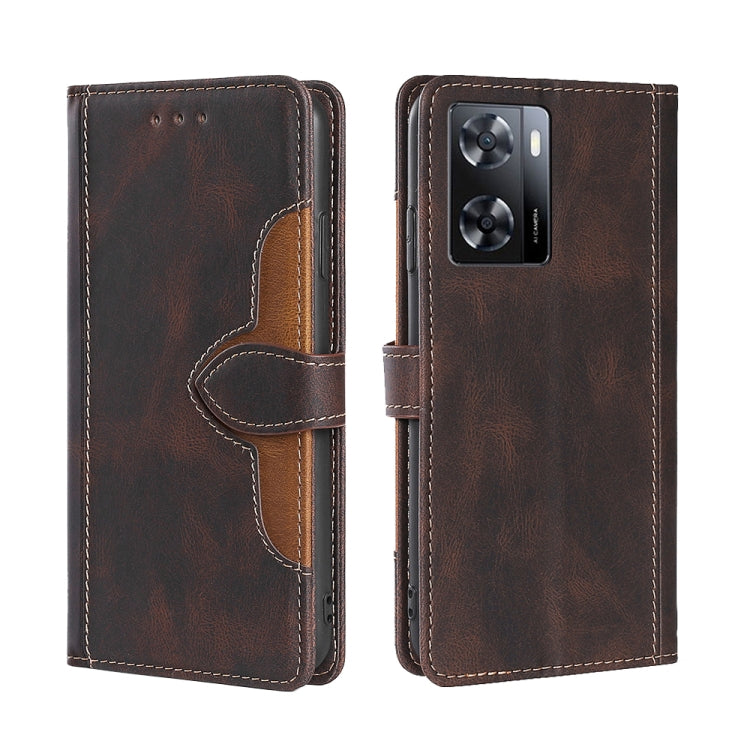 For OnePlus Nord N20 SE 4G Skin Feel Magnetic Buckle Leather Phone Case