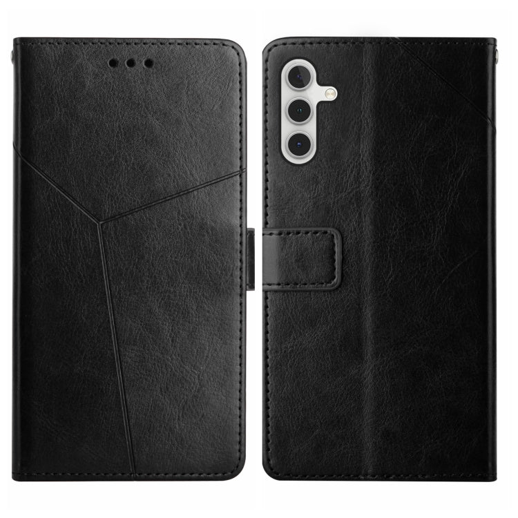 For Samsung Galaxy A04s HT01 Y-shaped Pattern Flip Leather Phone Case