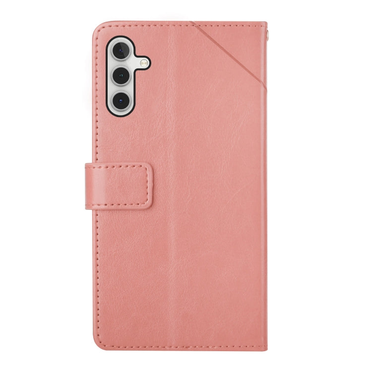 For Samsung Galaxy A04s HT01 Y-shaped Pattern Flip Leather Phone Case