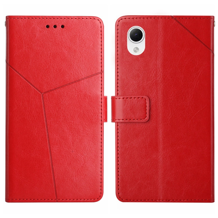 For Samsung Galaxy A23 5G JP Version HT01 Y-shaped Pattern Flip Leather Phone Case