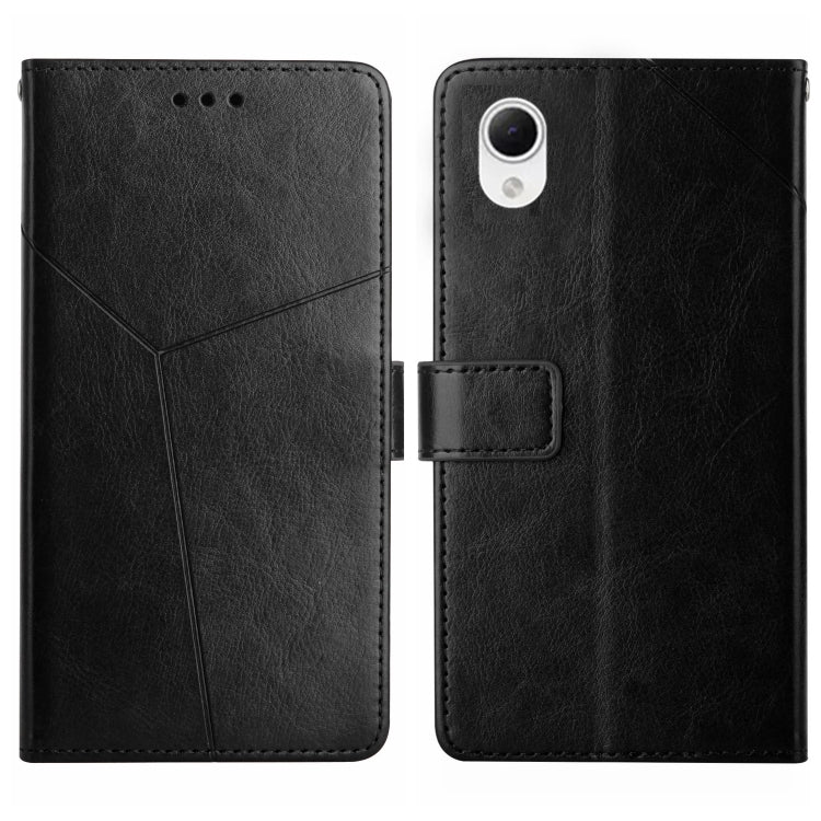 For Samsung Galaxy A23 5G JP Version HT01 Y-shaped Pattern Flip Leather Phone Case