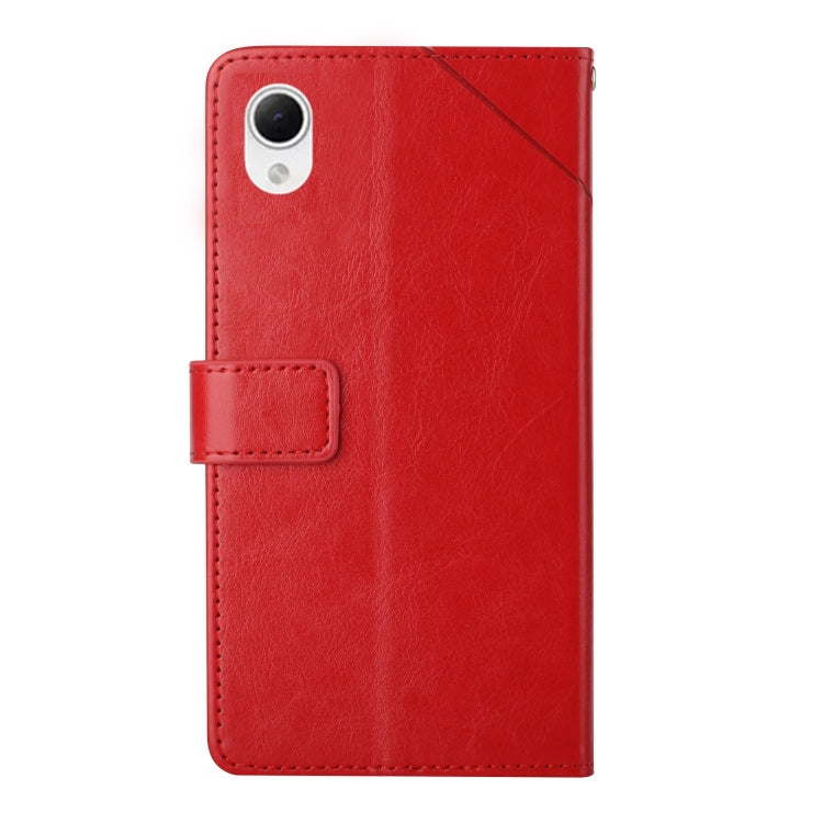 For Samsung Galaxy A23e/A23s HT01 Y-shaped Pattern Flip Leather Phone Case