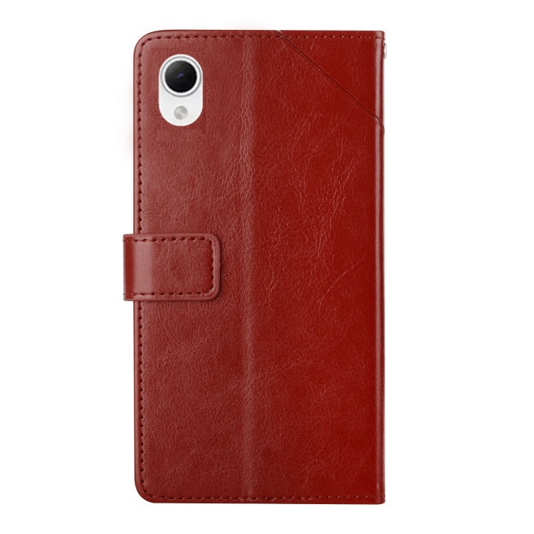 For Samsung Galaxy A23e/A23s HT01 Y-shaped Pattern Flip Leather Phone Case